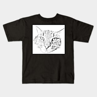 Sleep Cat Face Kids T-Shirt